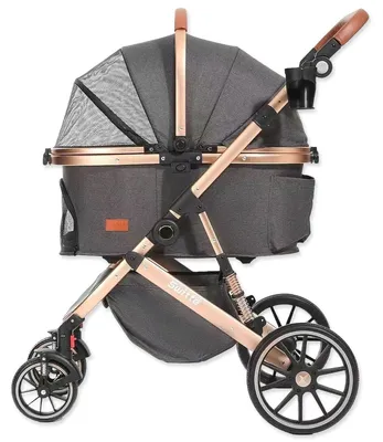 Obrázok produktu pre Kočík Kenyone 62x90x108cm čierny, zlatá konštrukcia
