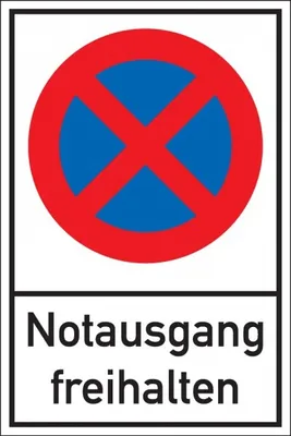 Produktbild von Dreifke® Schild I Haltverbotsschild Notausgang freihalten, Aluminium, 400x600mm