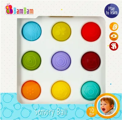 Zdjęcie produktu dla Bam Bam Tablica sensoryczna dla niemowląt do nauki i zabawy