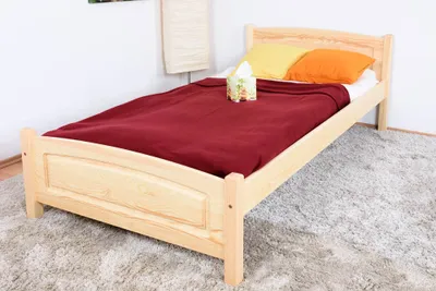 Produktbild von Einzelbett / Gästebett Kiefer massiv Vollholz natur 80, inkl. Lattenrost - 100 x 200 cm (B x L)
