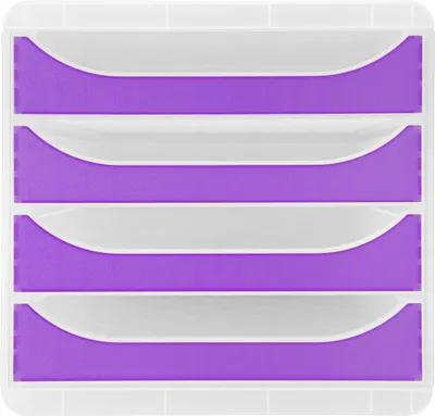 Produktbild von Exacompta 310319D Exacompta, BIG-BOX Schubladenbox, 4 offene Laden, Serie Chromaline - Violett