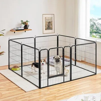 Obrázek produktu pro Osmimístná bouda pro psy, 80 x 80 cm, s dvířky