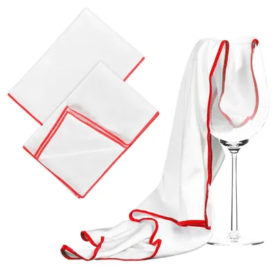 Productafbeelding van Set van 2 grote microvezeldoeken voor glas 60 × 45 cm – fusselfrei en strepenvrij