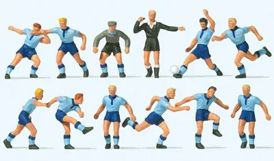 Produktbild von Preiser Fussballmannschaft.Hellblaue 10756