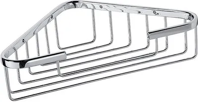 Produktbild von BYTRO Eckseifenkorb Messing Chrom poliert 150x245x60 mm für Bad & WC >> zum Bohren