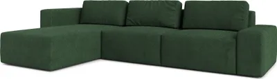 Image de AX LIVING Canapé XXL L forme Arkleton Canapé d'angle Vert foncé 360cm style G