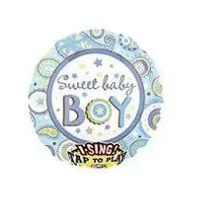 Produktbild von Anagram|amscan Sing-A-Tune Sweet Baby Boy Folienballon P60 verpackt