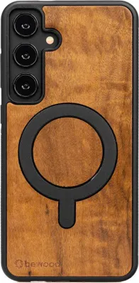 Image de Housse en bois Bewood pour Samsung Galaxy S25 Plus IMBUIA avec MagSafe