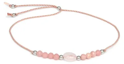 Immagine prodotto di Bracciale in corda con pietra angelo e quarzo rosa HE13R3S-LP