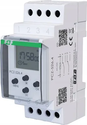 Zdjęcie produktu dla F&F | Zegar astronomiczny PCZ-526.4 - 2-kanałowy - Smart kontrola - Programowalna nocna przerwa