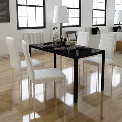 Imagen del producto de El juego de mesa Living Store, de 5 piezas, en blanco y