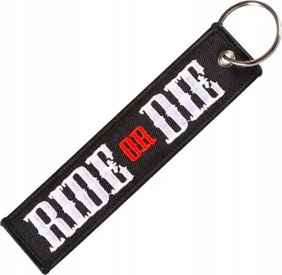 Immagine prodotto di Anello portachiavi RIDE OR DIE nero - Portachiavi | Regalo originale