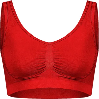 Produktbild von TEXEMP Sport-BH Bustier Fitness Unterwäsche Nahtlos Bra Gym Yoga Top | B221 - XL/3XL - Rot - 1 BH