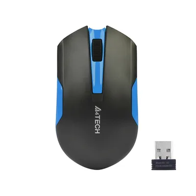 Obrázok produktu pre A4Tech G3-200N, Všestranný, Optický, RF Wireless, 1000 DPI, Čierna, Modrá
