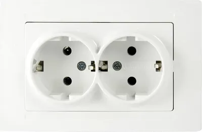 Produktbild von Gunsan Moderna 2-fach Steckdose Unterputz Komplett Weiss