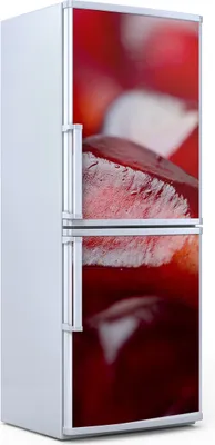 Produktbild von Kühlschrankdekoration  60x180 cm  Aufkleber auf dem Kühlschrank - roter saftiger reifer Granatapfel