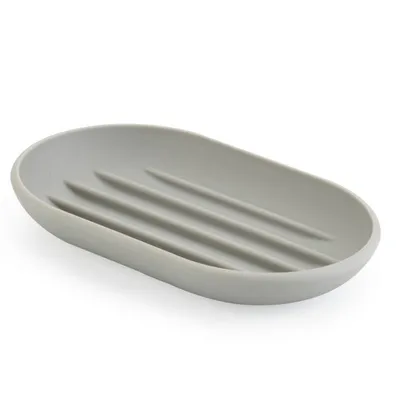 Produktbild von Umbra Bath Touch Seifenschale, Seifenbehälter, Seifenablage, Seifenschälchen, Soft Touch Kunststoff, Grau, 023272918
