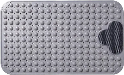 Produktbild von Badmatte rechteckig, Antirutsch, 50 x 80 cm, mit Massageeffekt, für Badewanne und Dusche