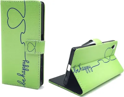 Produktbild von Handyhülle Tasche für Handy Sony Xperia Z5  Be Happy Grün