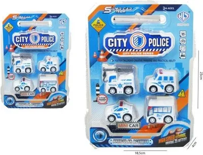 Obrázek produktu pro Policejní auta 5cm 4ks H13776 49305