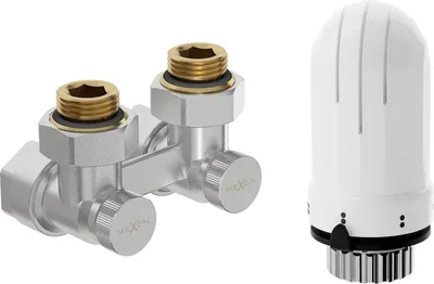 Obrázok produktu pre Mexen G03 termostatická dvojrúrková súprava DN50, šikmá 1/2 "x16 mm, nikel - W911-016-938-01