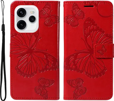 Produktbild von OPPO Reno15 Hülle - Coverup Schmetterlinge Klapphülle - Rot