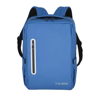 Produktbild von Travelite Boxy Rucksack Daypack Notebookfach wasserfeste Plane Reflektoren blau