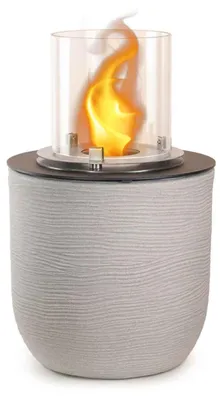 Image de Raffaello - Cheminée au bioéthanol de sol ø 35xH55 cm, beige