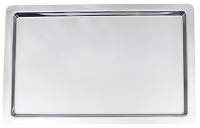 Produktbild von Bankettplatte, Buffetplatte, Edelstahl 18/10, 65-100 cm Länge wählbar : 100 x 65 cm Variante: 100 x 65 cm