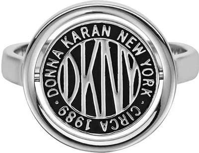 Produktbild von DKNY Spinner Logo Token 5520034-h Damenring, Ringgröße:55