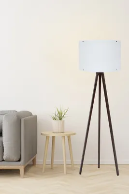 Produktbild von Opviq, 128- 128PRL, Weiß,,Nussbaumfarbe, Stehlampen, MDF -Körper