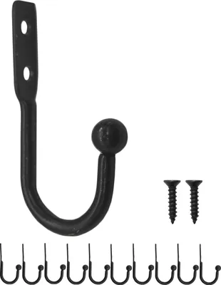 Produktbild von 'FUXXER® - Garderoben-Haken, Kleider-Haken, Wand-Haken, Klassisches Design, 10er Set, inklusive Schra'