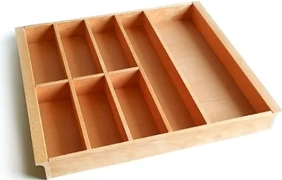 Produktbild von Besteckeinsatz BUCHE 60er Schubl. B 496 x T 472 mm passend für Hettich ProfilPlus 16 mm Schubladen