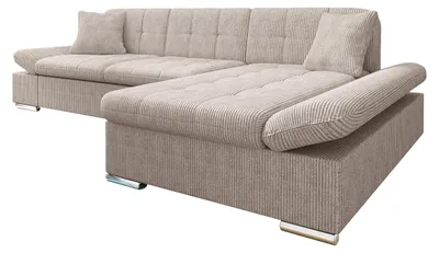 Produktbild von MIRJAN24 Ecksofa Malwi Cord mit Bettkasten und Schlaffunktion, Elegante Couch, Polsterecke (Farbe: Poso 03, Seite: Rechts)