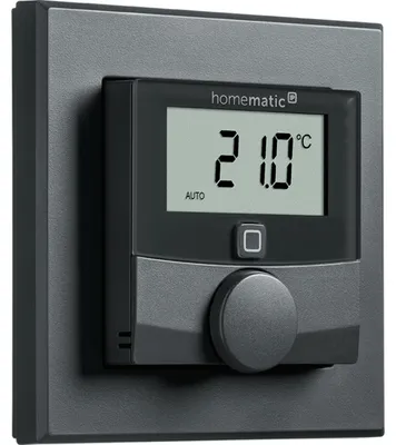 Produktbild von Homematic IP Smart Home 159820A0 - Thermostat de Wand mit Sensor de Feuchtigkeit, digitaler Thermostat, App de Fußbodenheizung, Alexa, Google Assistant, Messung de Temperatur, Einsparungen.