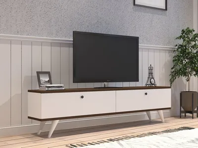 Produktbild von Skye Decor, Paris - White, Walnut, TV-Schränke, Weiß, 160 x 35 x 25 cm