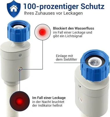 Produktbild von Famanu Wasserschlauch 3,5 m - Aquastop für Waschmaschine und Geschirrspüler