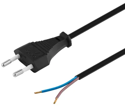 Produktbild von PremiumCord kpsfd2b Stromkabel Eurostecker zu offenem Kabelende 2m, Netzkabel, 2