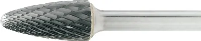 Produktbild von LUKAS HM-Frässtift Form F Rundbogen Kopf ø 6 mm Länge 18 mm Zahnung 7