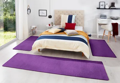 Produktbild von Hanse Home Kurzflor Teppich Fancy, Einfarbig, Pflegeleicht, Lila