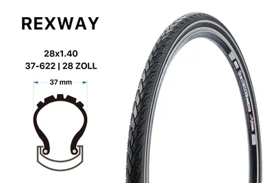 Produktbild von 28 Zoll REXWAY Fahrrad Reifen Citybike Trekkingrad 37-622 Mantel Tire 28x1.40 REFLEX