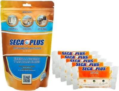 Zdjęcie produktu dla Absorbent wilgoci do szuflad, żel krzemionkowy Secaplus, osuszacz powietrza (5 sztuk), 250 g