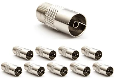 Produktbild von PremiumX 10x F-Adapter Koax Buchse auf F-Buchse TV Kabel Koaxialkabel Verbinder