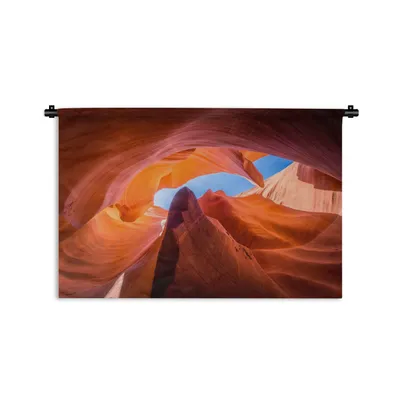 Produktbild von MuchoWow® Wandteppich Wandbehang Felsformationen aus dem Antelope Canyon 90x60 cm Tapisserie Dekoration Wandtuch - Wandskulpturen - Bildteppich
