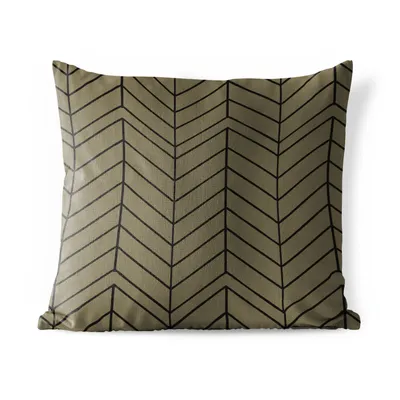 Obrázek produktu pro MuchoWow® Vnější polštář - Vzory - - Černá - Zelená -45x45 cm- Odolnost proti povětrnostním vlivům - polštář do obývacího pokoje