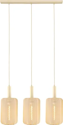 Produktbild von Pendelleuchte Metall E27 H: max. 185 cm Beige 3-flammig länglich Modern Hängelampe