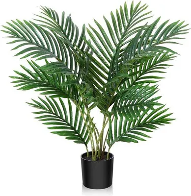 Zdjęcie produktu dla Sztuczna palma 60 cm, zielona, do dekoracji sypialni lub biura