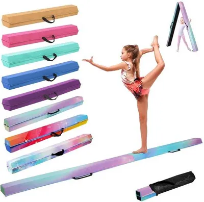 Produktbild von SportBob: Gleichgewichtsstrahl für den Heimgebrauch, Strahllänge 300/270/240 cm, klappbar, für Kinder und Erwachsene