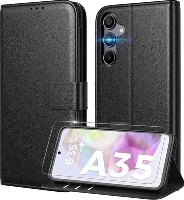 Immagine prodotto di Custodia per Samsung Galaxy A35 5G con chiusura magnetica e protezione RFID - Nero