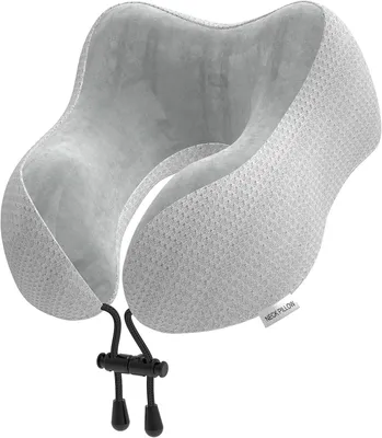 Produktbild von Reisekissen, Memory Foam, 11.4 x 18.2 x 18.6 cm, für Flugzeug, Auto, Zug
